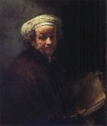 REMBRANDT Harmenszoon van Rijn Self-Portrait as St.Paul Germany oil painting artist